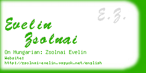 evelin zsolnai business card